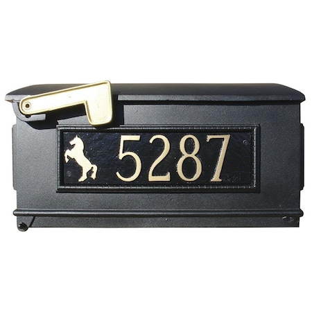Lewiston 3 Cast Aluminum Address Plates with Horse LMC-H-ADD